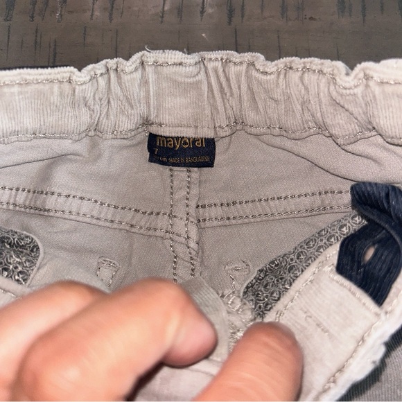 Mayoral Kids Casual Corduroy Pants in Light Gray - Picture 2 of 3